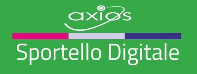 bottone sfondo verde per accedere allo sportello digitale di axios